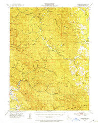 Branscomb California Historical topographic map, 1:62500 scale, 15 X 15 Minute, Year 1951