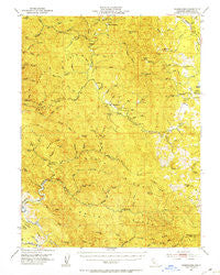 Branscomb California Historical topographic map, 1:62500 scale, 15 X 15 Minute, Year 1951