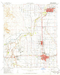 Brawley California Historical topographic map, 1:62500 scale, 15 X 15 Minute, Year 1957
