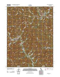 Briceland California Historical topographic map, 1:24000 scale, 7.5 X 7.5 Minute, Year 2012