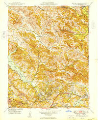 Briones Valley California Historical topographic map, 1:24000 scale, 7.5 X 7.5 Minute, Year 1949
