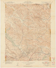 Briones Valley California Historical topographic map, 1:24000 scale, 7.5 X 7.5 Minute, Year 1949