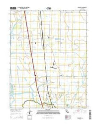 Bruceville California Current topographic map, 1:24000 scale, 7.5 X 7.5 Minute, Year 2015