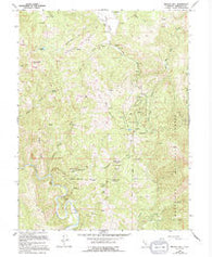 Brushy Mtn California Historical topographic map, 1:24000 scale, 7.5 X 7.5 Minute, Year 1966