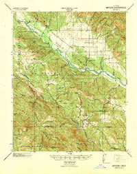 Bryson California Historical topographic map, 1:62500 scale, 15 X 15 Minute, Year 1941