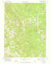Bull Creek California Historical topographic map, 1:24000 scale, 7.5 X 7.5 Minute, Year 1969