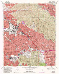 Burbank California Historical topographic map, 1:24000 scale, 7.5 X 7.5 Minute, Year 1966