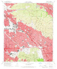 Burbank California Historical topographic map, 1:24000 scale, 7.5 X 7.5 Minute, Year 1966