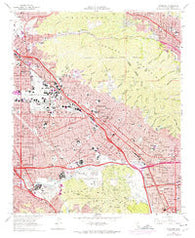 Burbank California Historical topographic map, 1:24000 scale, 7.5 X 7.5 Minute, Year 1966