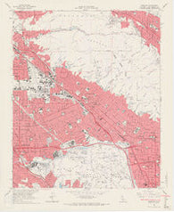 Burbank California Historical topographic map, 1:24000 scale, 7.5 X 7.5 Minute, Year 1966