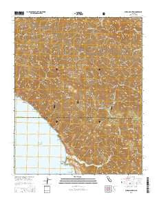 Burro Mountain California Current topographic map, 1:24000 scale, 7.5 X 7.5 Minute, Year 2015