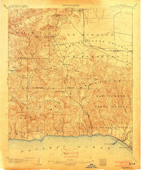 Calabasas California Historical topographic map, 1:62500 scale, 15 X 15 Minute, Year 1903