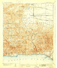 Calabasas California Historical topographic map, 1:62500 scale, 15 X 15 Minute, Year 1903