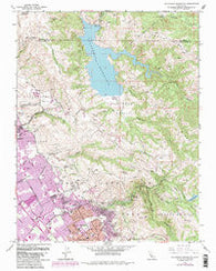 Calaveras Reservoir California Historical topographic map, 1:24000 scale, 7.5 X 7.5 Minute, Year 1961