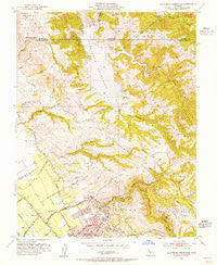 Calaveras Reservoir California Historical topographic map, 1:24000 scale, 7.5 X 7.5 Minute, Year 1953