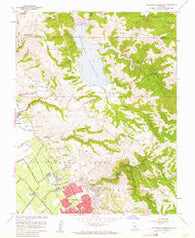 Calaveras Reservoir California Historical topographic map, 1:24000 scale, 7.5 X 7.5 Minute, Year 1961