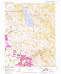 Calaveras Reservoir California Historical topographic map, 1:24000 scale, 7.5 X 7.5 Minute, Year 1961