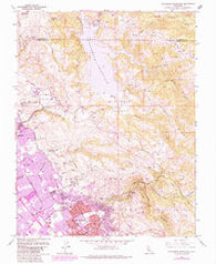 Calaveras Reservoir California Historical topographic map, 1:24000 scale, 7.5 X 7.5 Minute, Year 1961