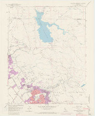 Calaveras Reservoir California Historical topographic map, 1:24000 scale, 7.5 X 7.5 Minute, Year 1961
