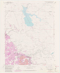 Calaveras Reservoir California Historical topographic map, 1:24000 scale, 7.5 X 7.5 Minute, Year 1961