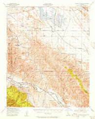 Caliente Mountain California Historical topographic map, 1:62500 scale, 15 X 15 Minute, Year 1941