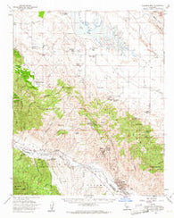 Caliente Mountain California Historical topographic map, 1:62500 scale, 15 X 15 Minute, Year 1959