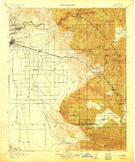 Caliente California Historical topographic map, 1:125000 scale, 30 X 30 Minute, Year 1914