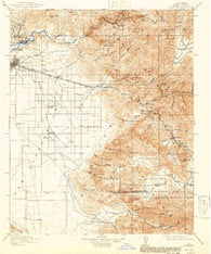 Caliente California Historical topographic map, 1:125000 scale, 30 X 30 Minute, Year 1914