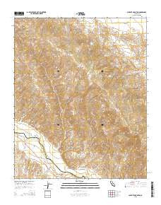 Caliente Mountain California Current topographic map, 1:24000 scale, 7.5 X 7.5 Minute, Year 2015