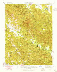 Calistoga California Historical topographic map, 1:62500 scale, 15 X 15 Minute, Year 1943