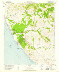 Cambria California Historical topographic map, 1:24000 scale, 7.5 X 7.5 Minute, Year 1959