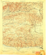 Camulos California Historical topographic map, 1:125000 scale, 30 X 30 Minute, Year 1903