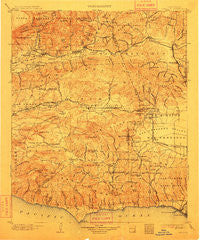 Camulos California Historical topographic map, 1:125000 scale, 30 X 30 Minute, Year 1903