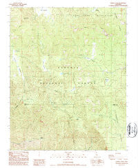 Cannell Peak California Historical topographic map, 1:24000 scale, 7.5 X 7.5 Minute, Year 1986