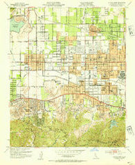 Canoga Park California Historical topographic map, 1:24000 scale, 7.5 X 7.5 Minute, Year 1952