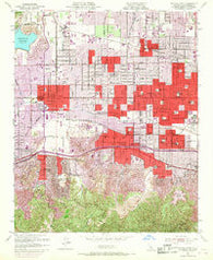 Canoga Park California Historical topographic map, 1:24000 scale, 7.5 X 7.5 Minute, Year 1952