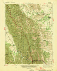 Capay California Historical topographic map, 1:62500 scale, 15 X 15 Minute, Year 1943