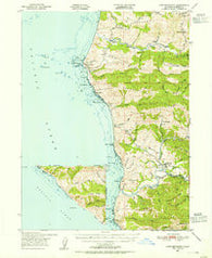 Cape Mendocino California Historical topographic map, 1:62500 scale, 15 X 15 Minute, Year 1950