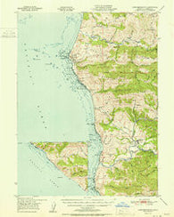 Cape Mendocino California Historical topographic map, 1:62500 scale, 15 X 15 Minute, Year 1951