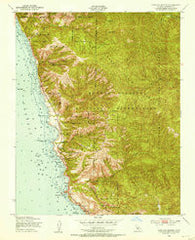 Cape San Martin California Historical topographic map, 1:24000 scale, 7.5 X 7.5 Minute, Year 1949