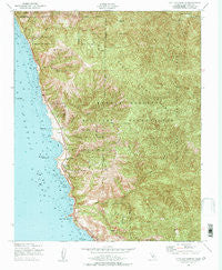 Cape San Martin California Historical topographic map, 1:24000 scale, 7.5 X 7.5 Minute, Year 1949