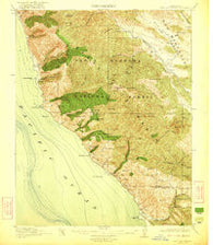 Cape San Martin California Historical topographic map, 1:62500 scale, 15 X 15 Minute, Year 1921