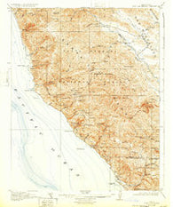 Cape San Martin California Historical topographic map, 1:62500 scale, 15 X 15 Minute, Year 1921