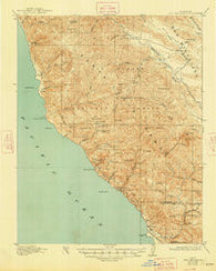 Cape San Martin California Historical topographic map, 1:62500 scale, 15 X 15 Minute, Year 1921