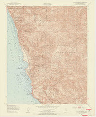 Cape San Martin California Historical topographic map, 1:24000 scale, 7.5 X 7.5 Minute, Year 1949