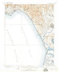Capitola California Historical topographic map, 1:62500 scale, 15 X 15 Minute, Year 1912