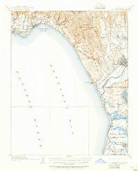 Capitola California Historical topographic map, 1:62500 scale, 15 X 15 Minute, Year 1912