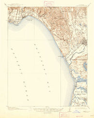 Capitola California Historical topographic map, 1:62500 scale, 15 X 15 Minute, Year 1914