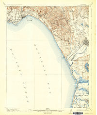 Capitola California Historical topographic map, 1:62500 scale, 15 X 15 Minute, Year 1914