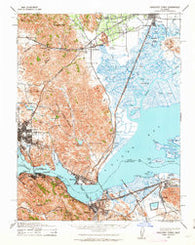Carquinez Strait California Historical topographic map, 1:62500 scale, 15 X 15 Minute, Year 1940